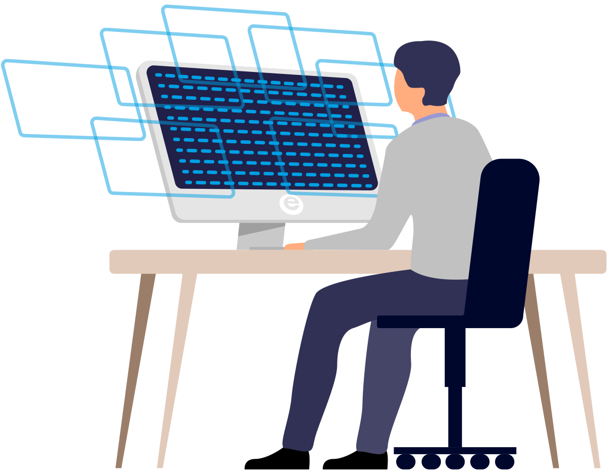 Desarrollador integrando la API de Fax de eComFax